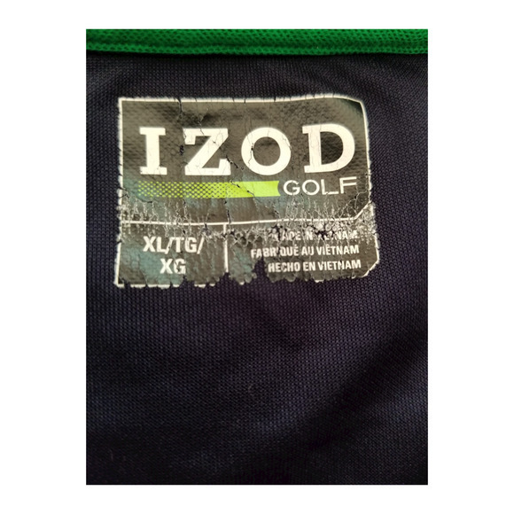 Izod Men's Golf Polo Shirt Blue Size XL, Length 29 in, Armpit to Armpit 27 in - Picture 4 of 5